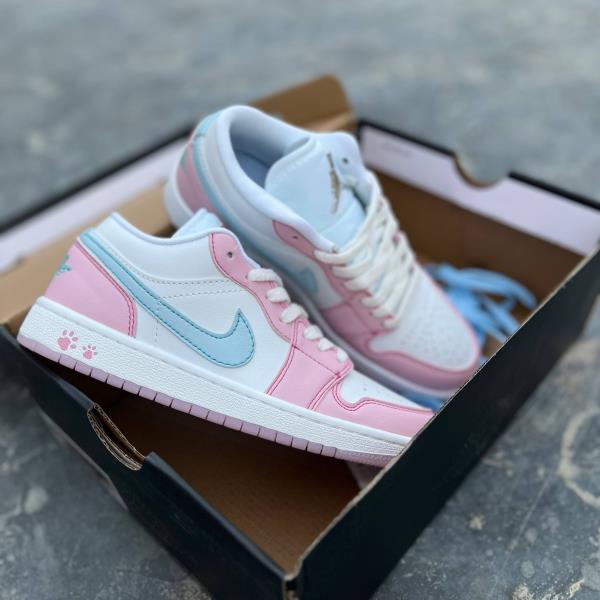 نایک جردن وان صورتی پنجه گربه Jordan1Paw Print Pink Foam 136
