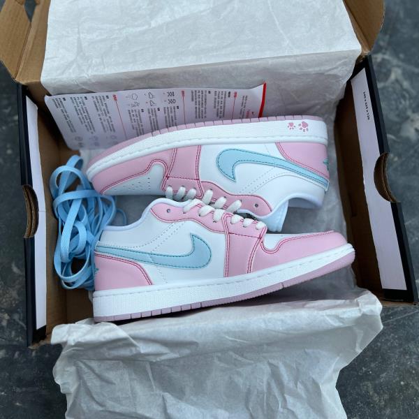 نایک جردن وان صورتی پنجه گربه Jordan1Paw Print Pink Foam 136