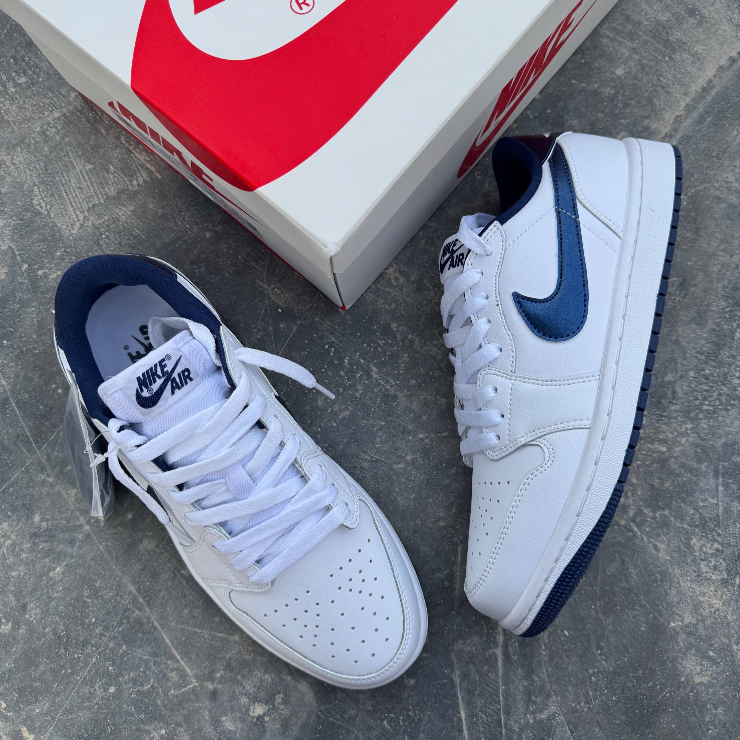 نایک ایر جردن وان متالیک Nike Air Jordan 1 low 85 Metallic Navy 134