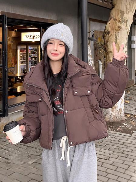کاپشن پفکی کلاه دار 802