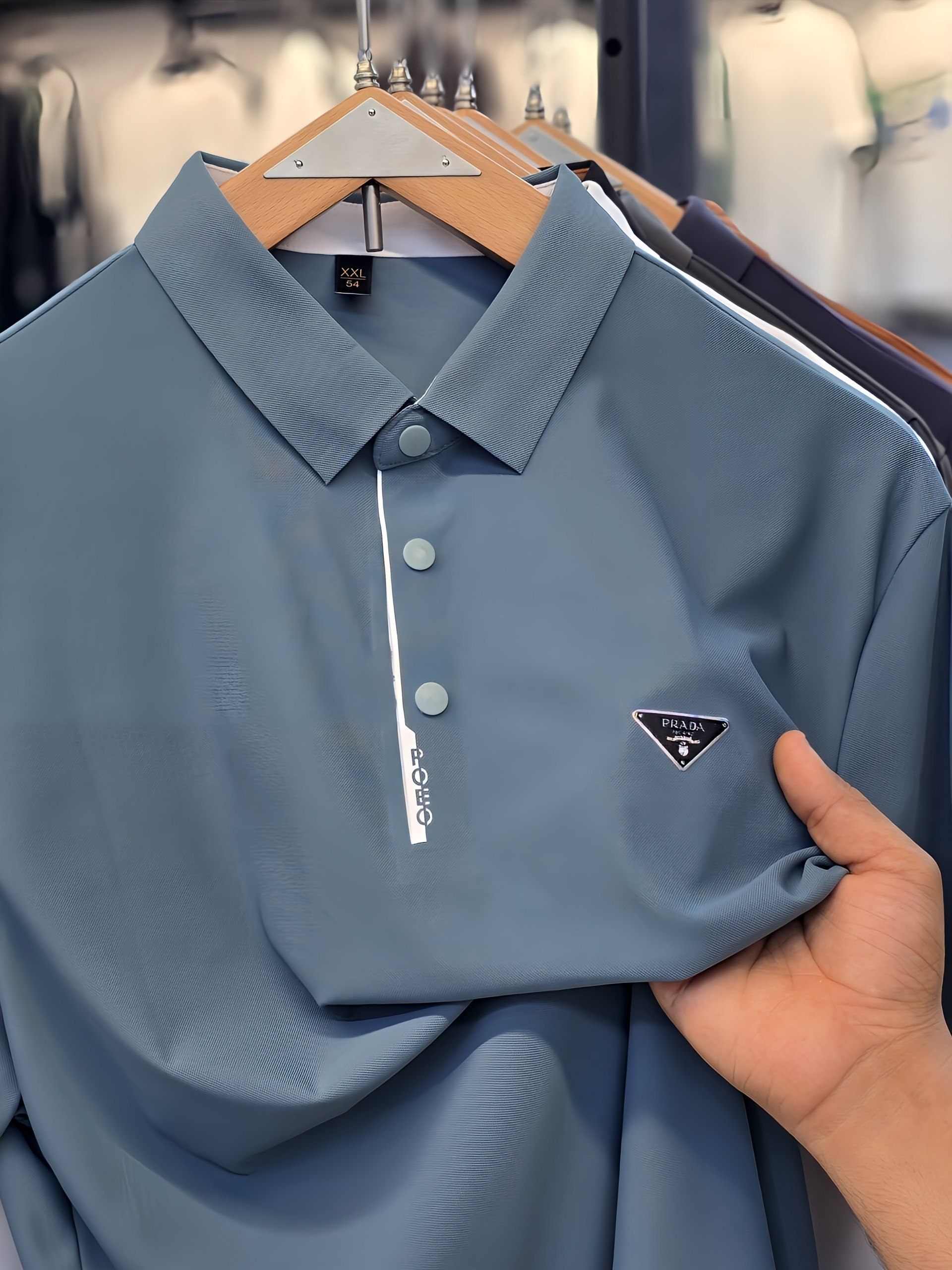 تیشرت یقه دار برند PRADA پرادا کد 22849
