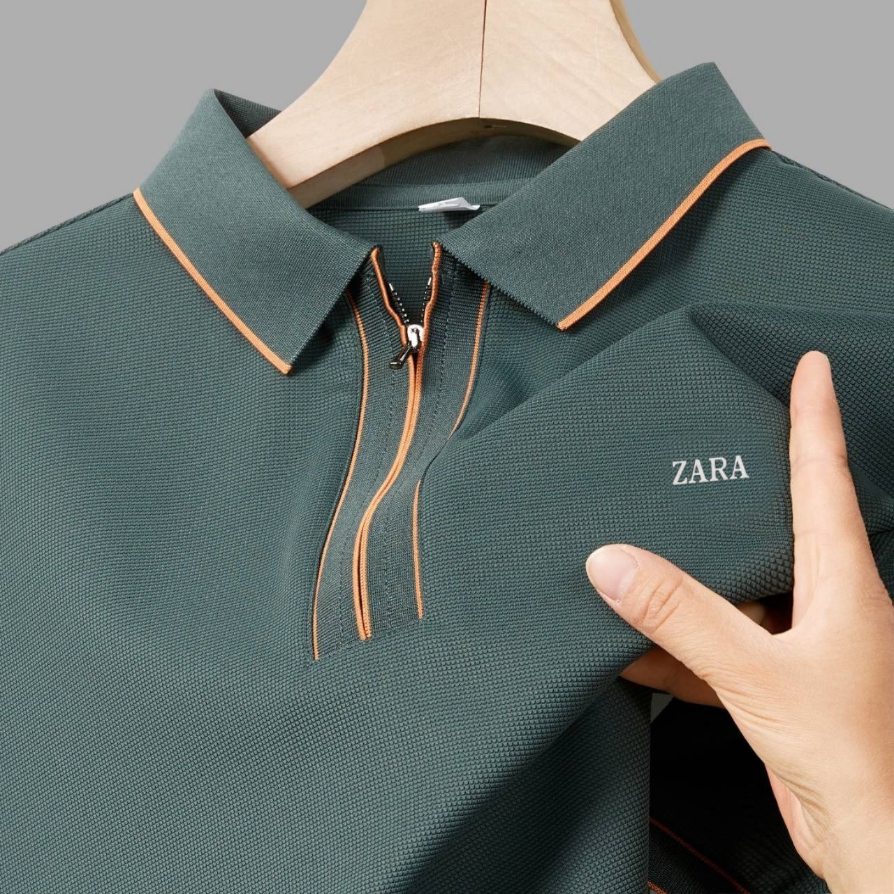 تیشرت یقه دار برند زارا کد 5037
