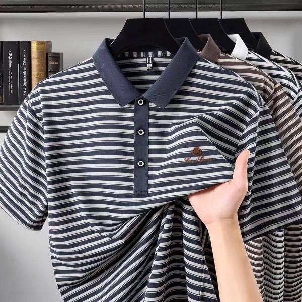 تیشرت یقه دار راه راه برند Loro Piana کد 1018