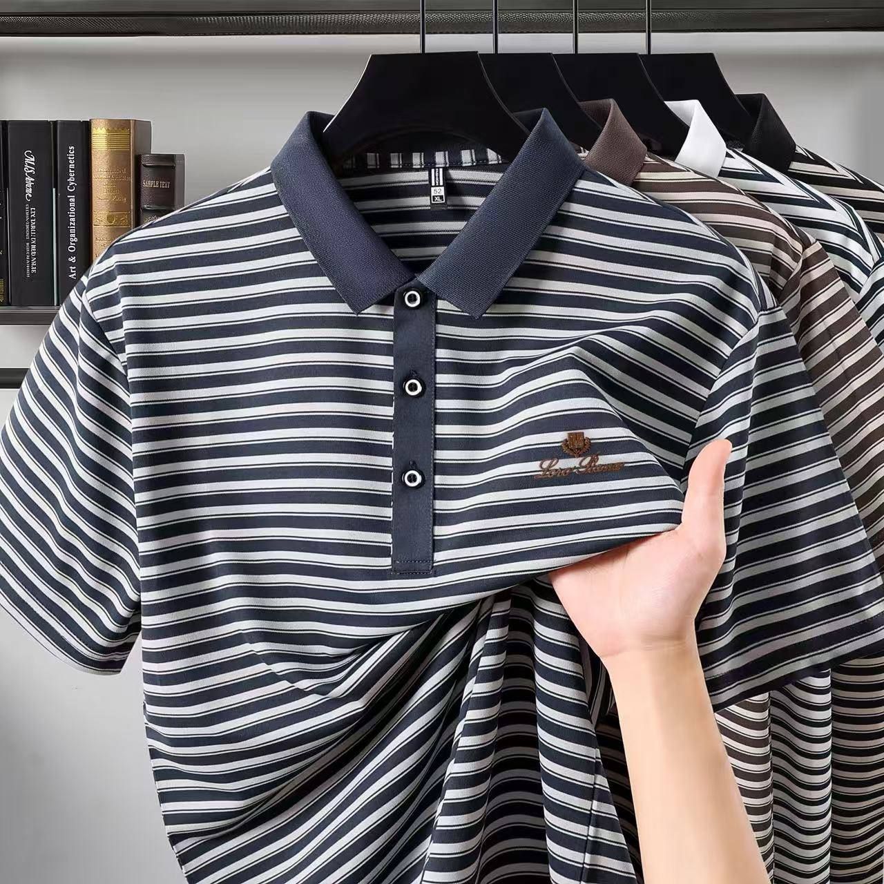 تیشرت یقه دار راه راه برند Loro Piana کد 1018