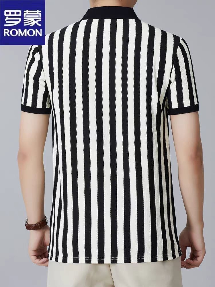 تیشرت یقه دار راه راه برند پولو کد 803