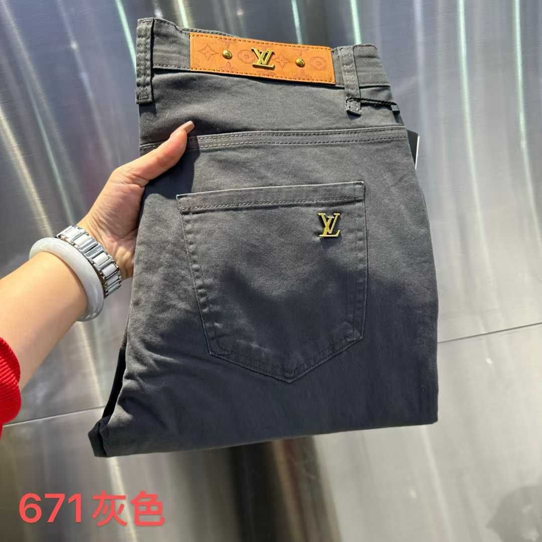 شلوار کتان اسلیم از برند  LV کد 500