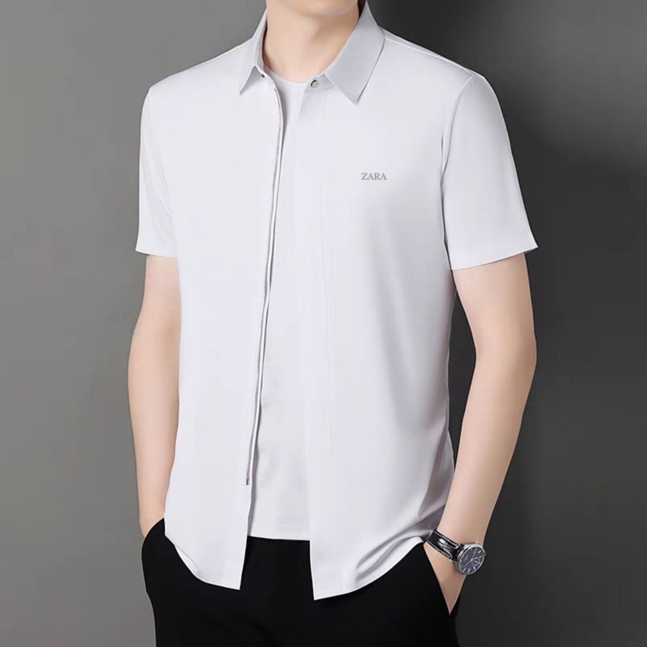پیراهن مجلسی آستین کوتاه برند ZARA کد 8888