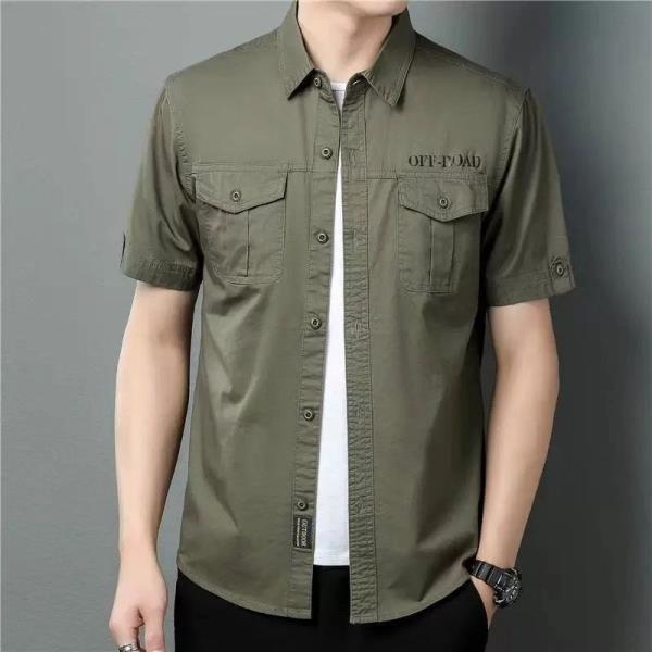 پیراهن کتان دوجیب مارک آفرود off road کد 1751