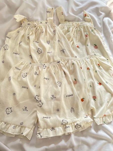 ست تاپ و شرتک نخی 10897