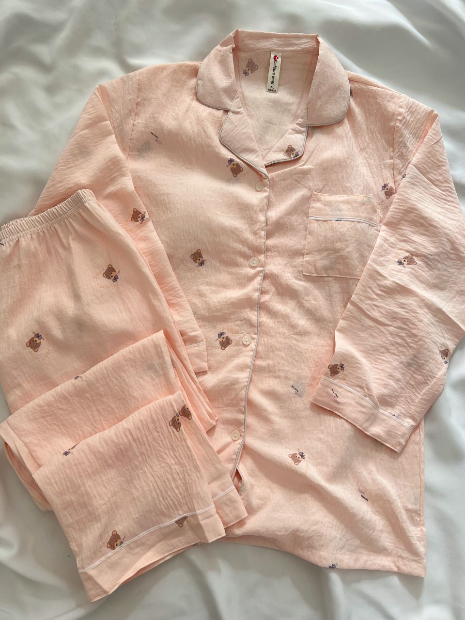 ست دو تیکه بلوز و شلوار نخ پنبه 10906