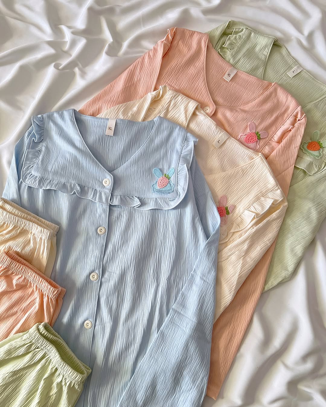 ست دو تیکه بلوز و شلوار نخی 9390