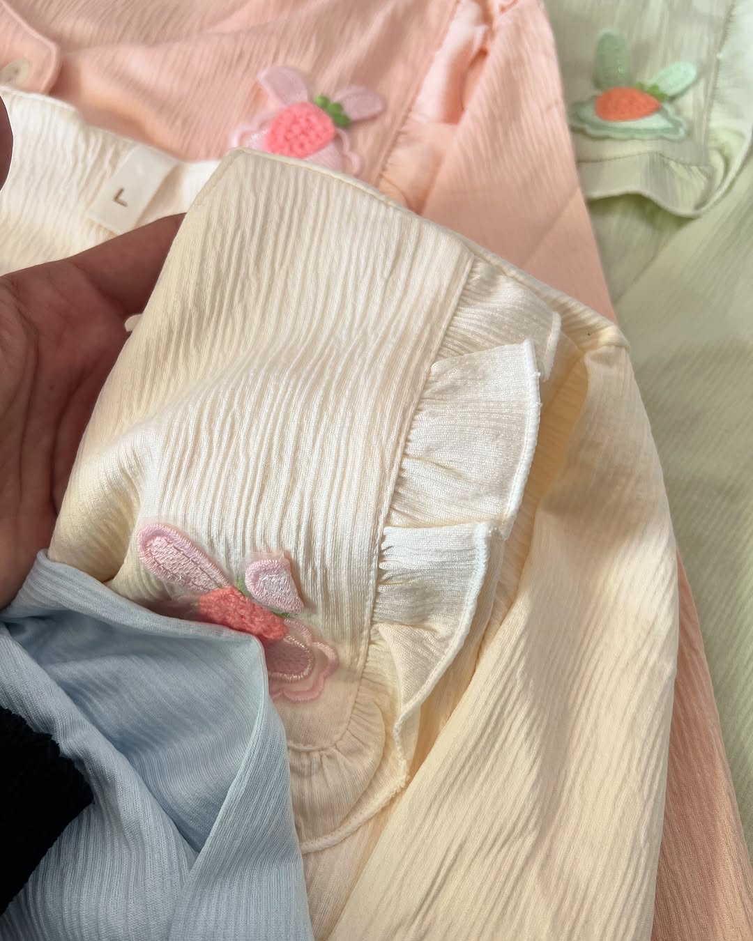 ست دو تیکه بلوز و شلوار نخی