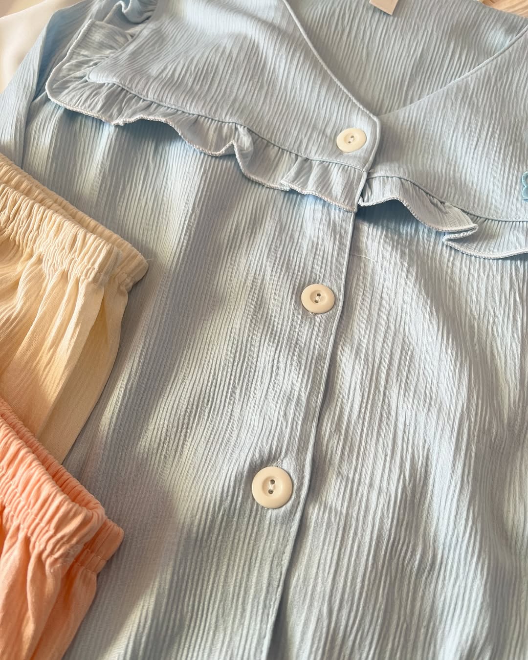 ست دو تیکه بلوز و شلوار نخی