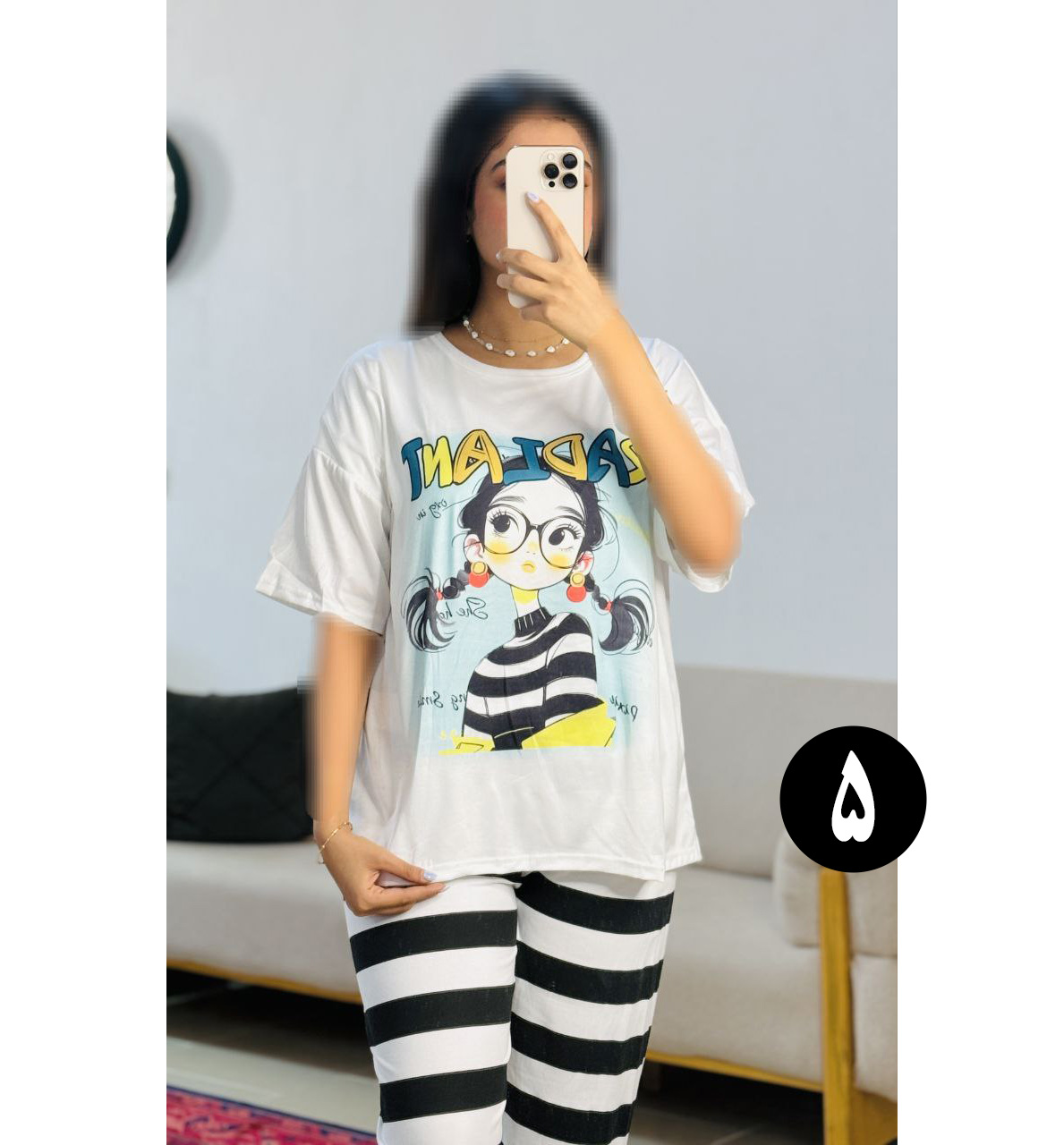 ست دو تیکه فانتزی کاپ دار 