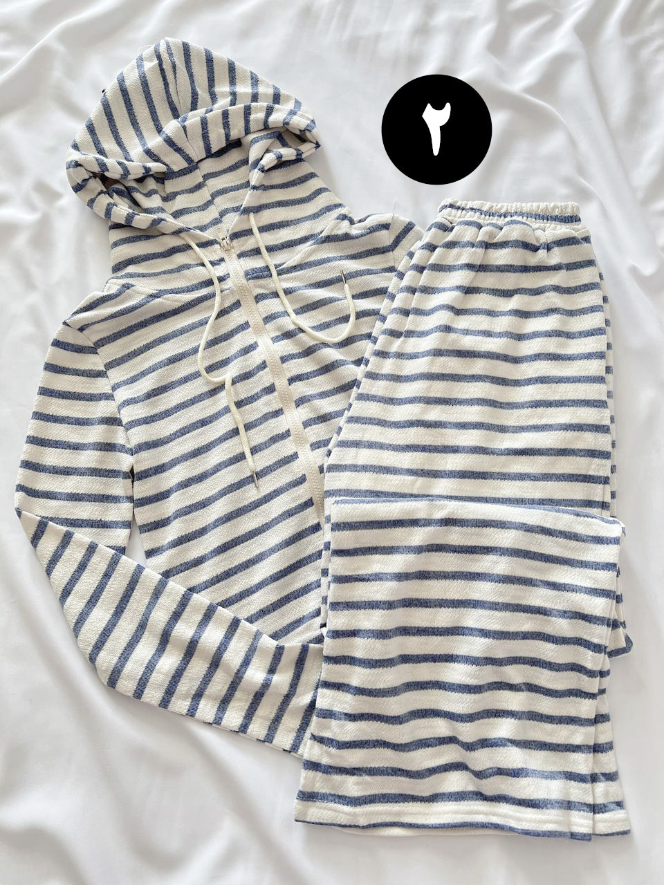 ست سویشرت و شلوار بگ راه راه