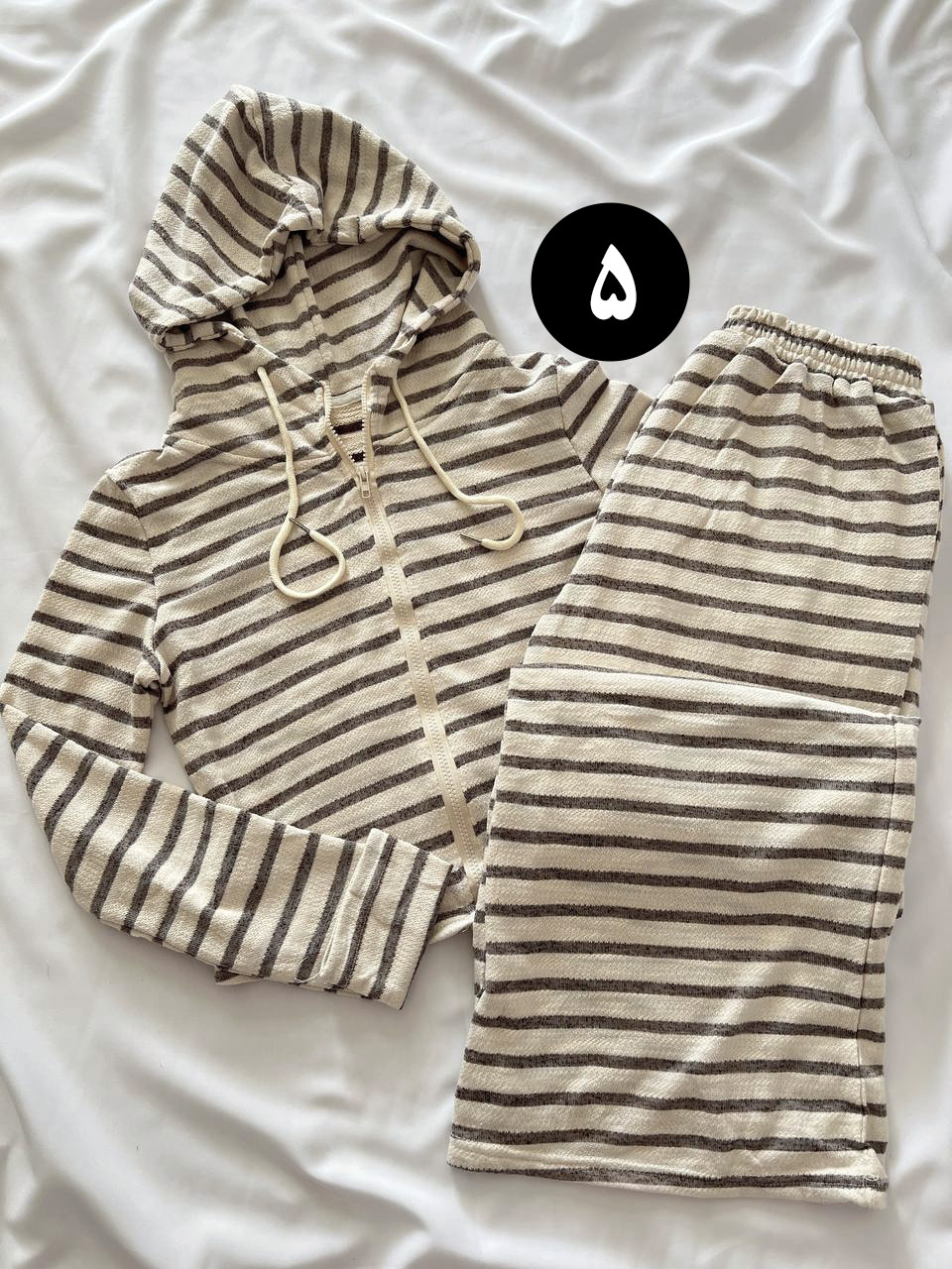 ست سویشرت و شلوار بگ راه راه