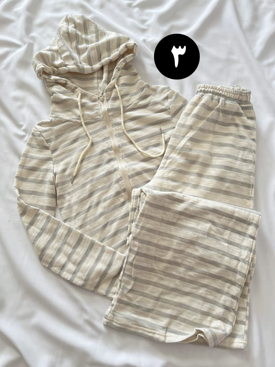 ست سویشرت و شلوار بگ راه راه