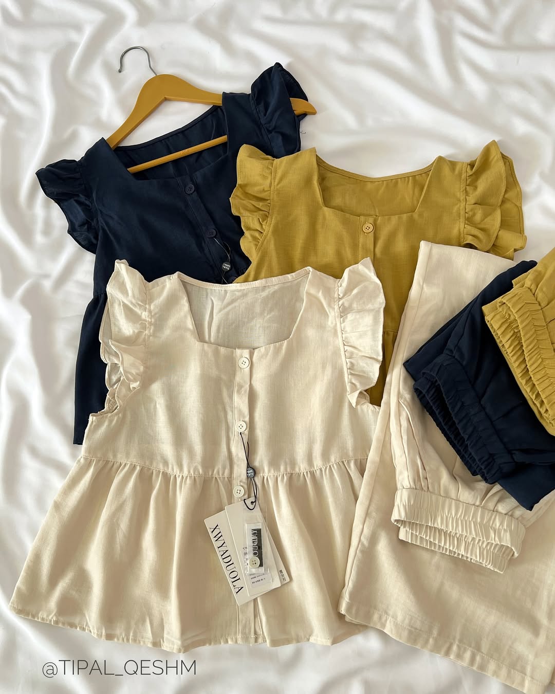 ست لینن شومیز و شلوار 10023