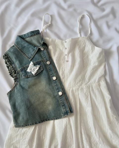 وست جین و سارافون خامه دوزی 10054