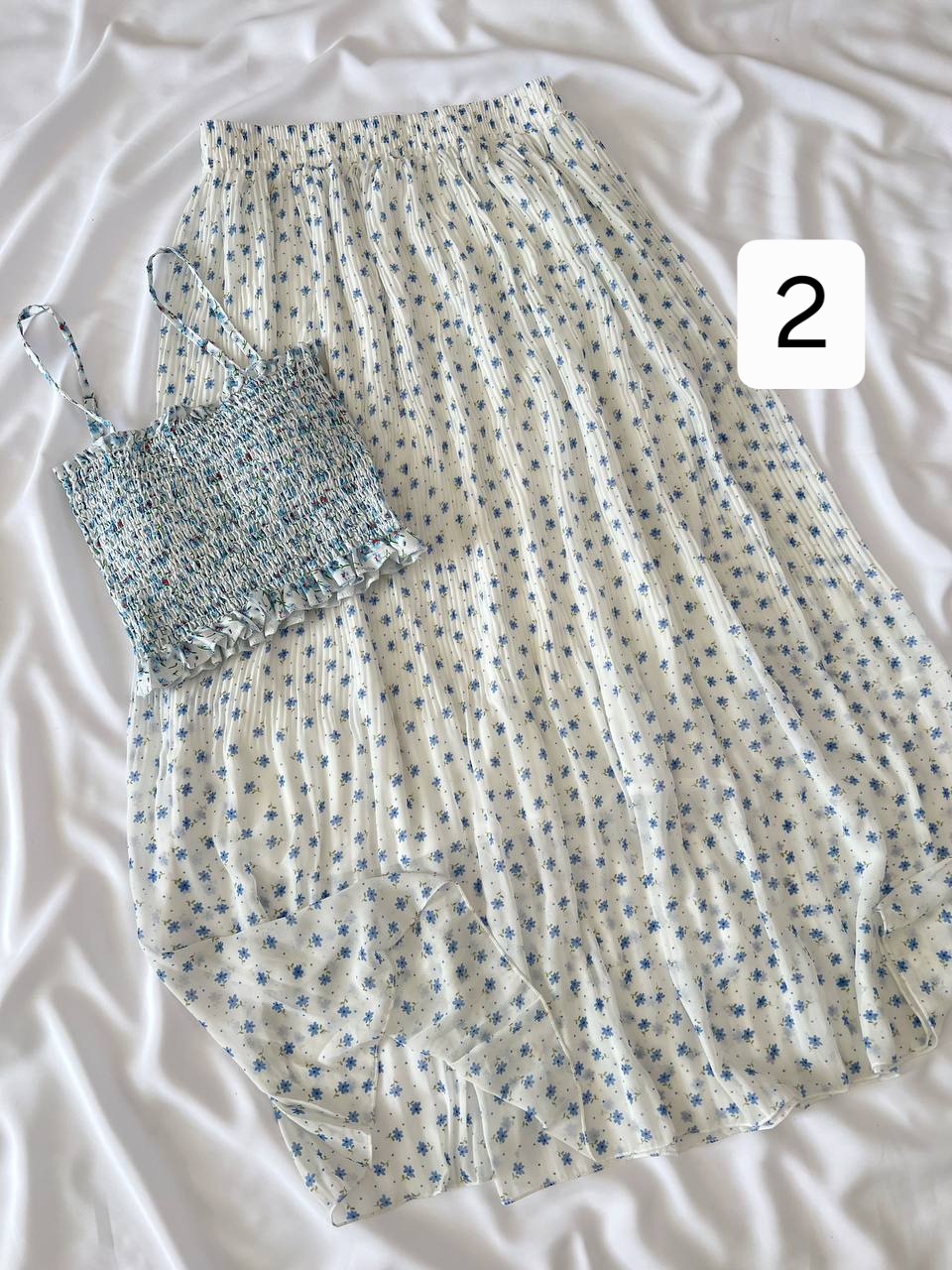 دامن گلدار پلیسه