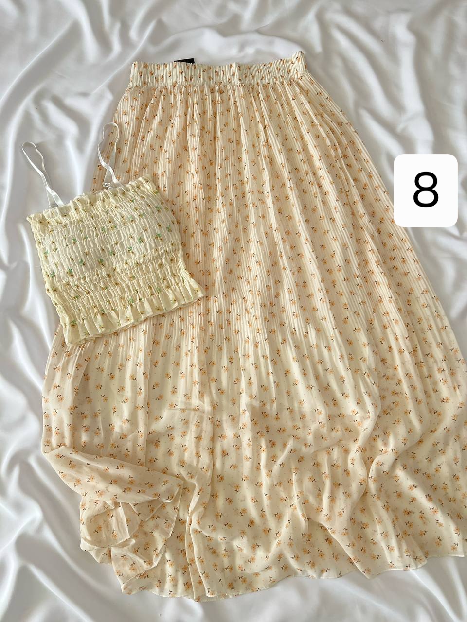 دامن گلدار پلیسه