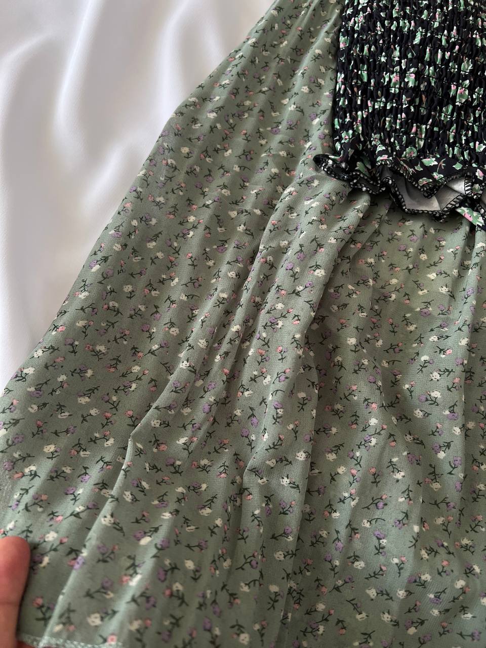 دامن گلدار پلیسه