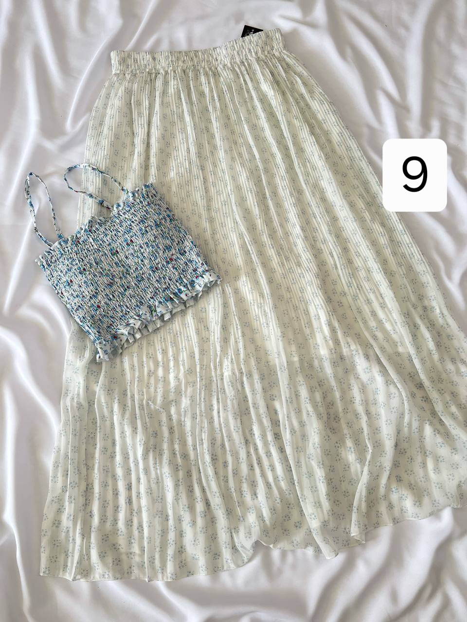 دامن گلدار پلیسه