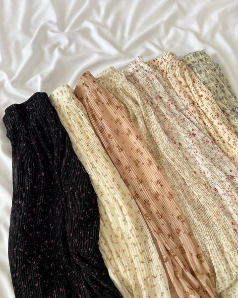 دامن گلدار پلیسه 9972