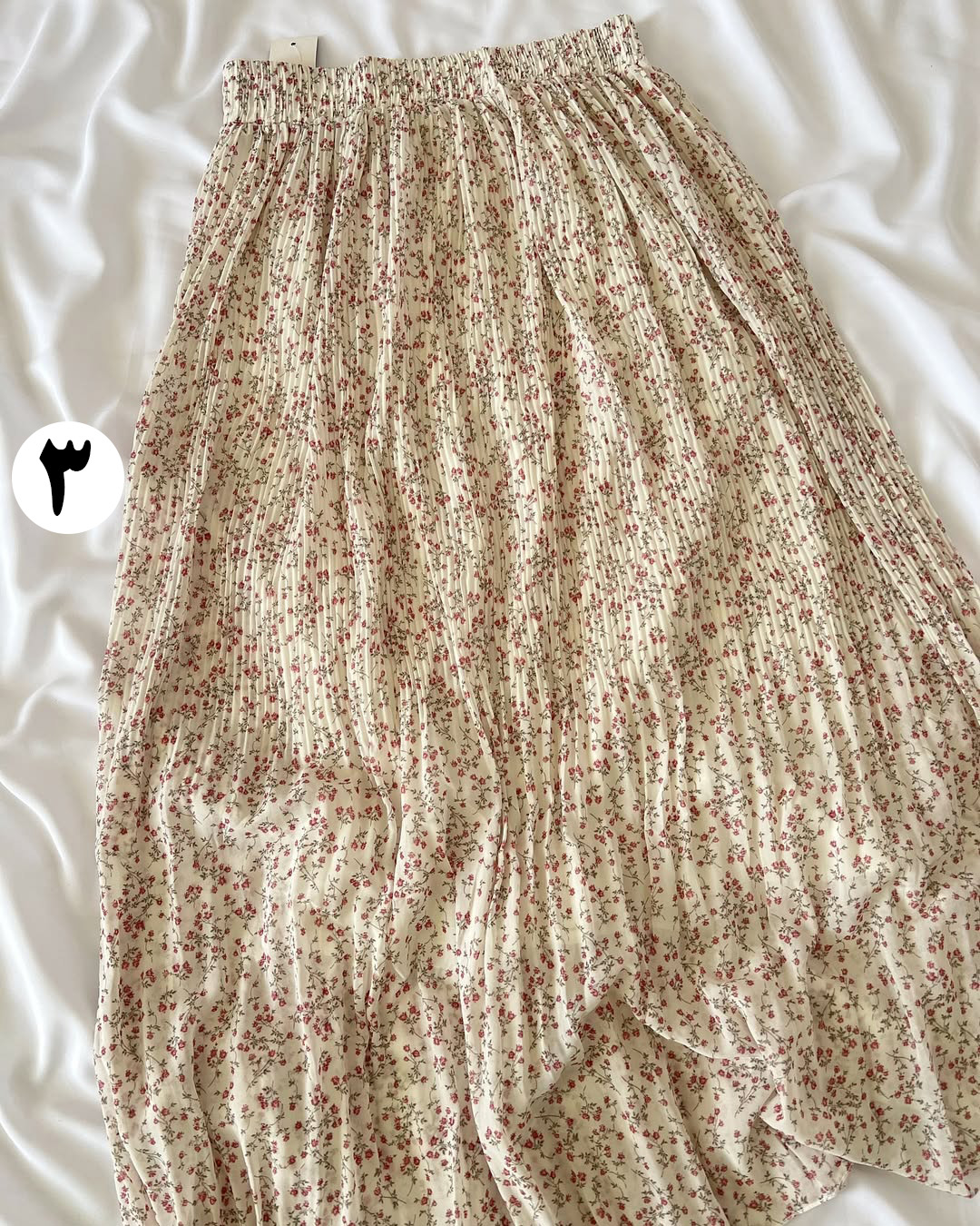 دامن گلدار پلیسه