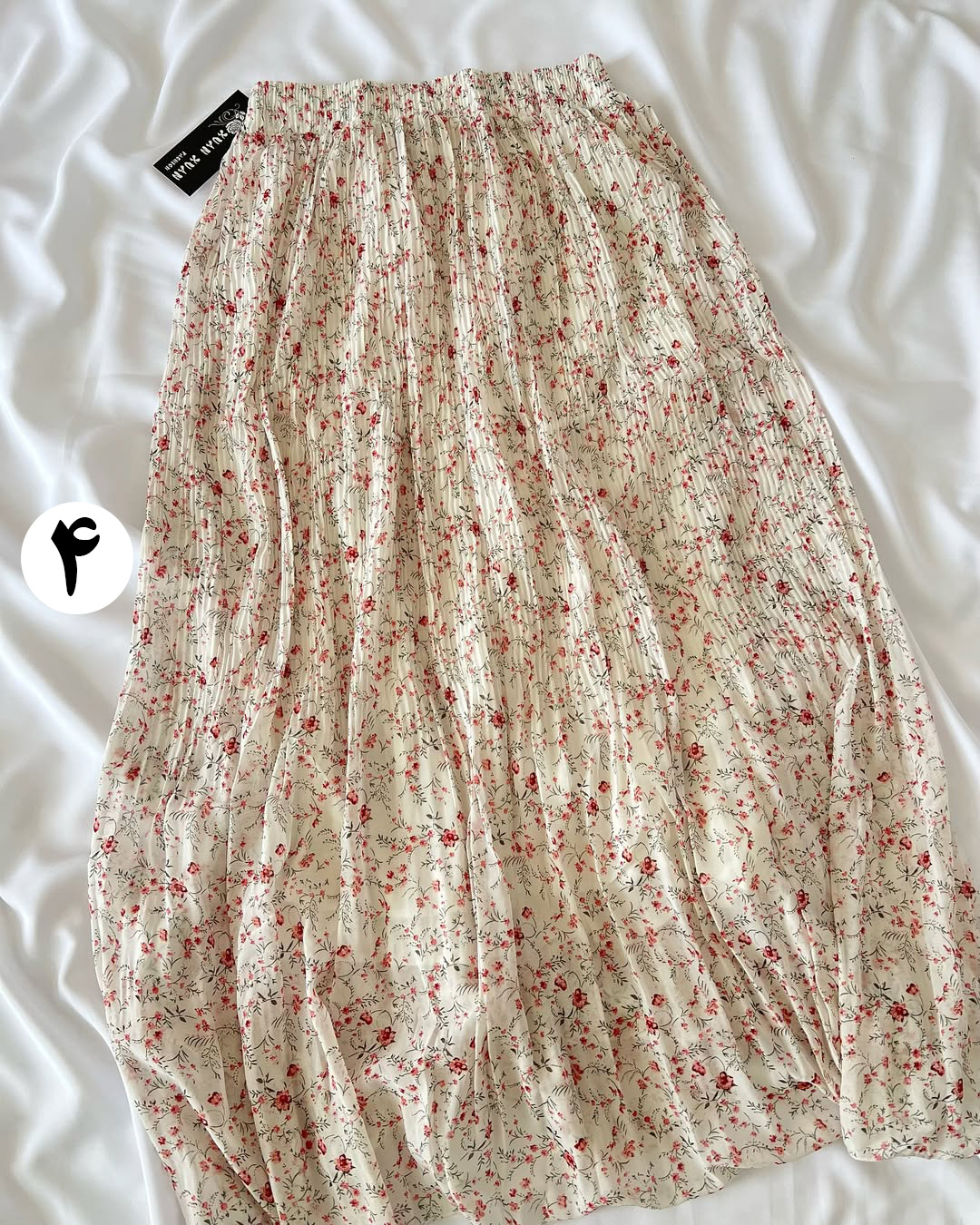 دامن گلدار پلیسه