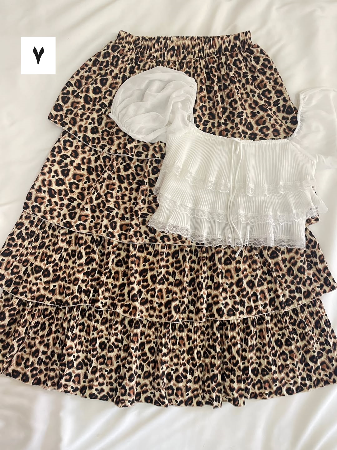 دامن گلدار چهار طبقه