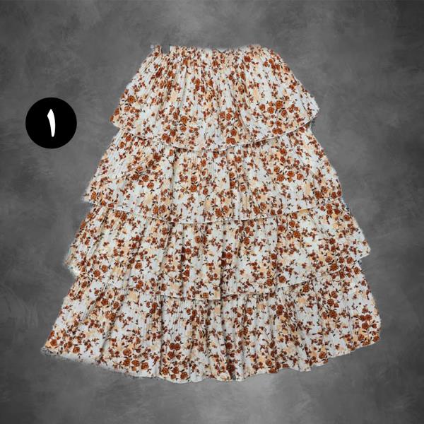 دامن گلدار چهار طبقه 9998