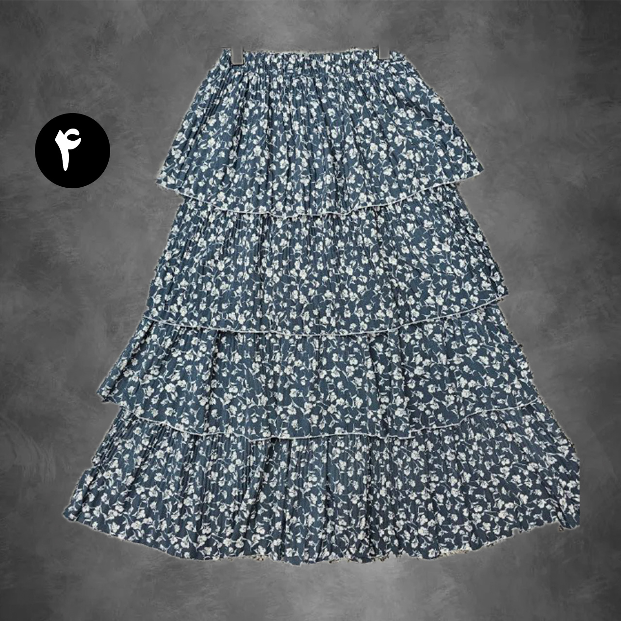 دامن گلدار چهار طبقه