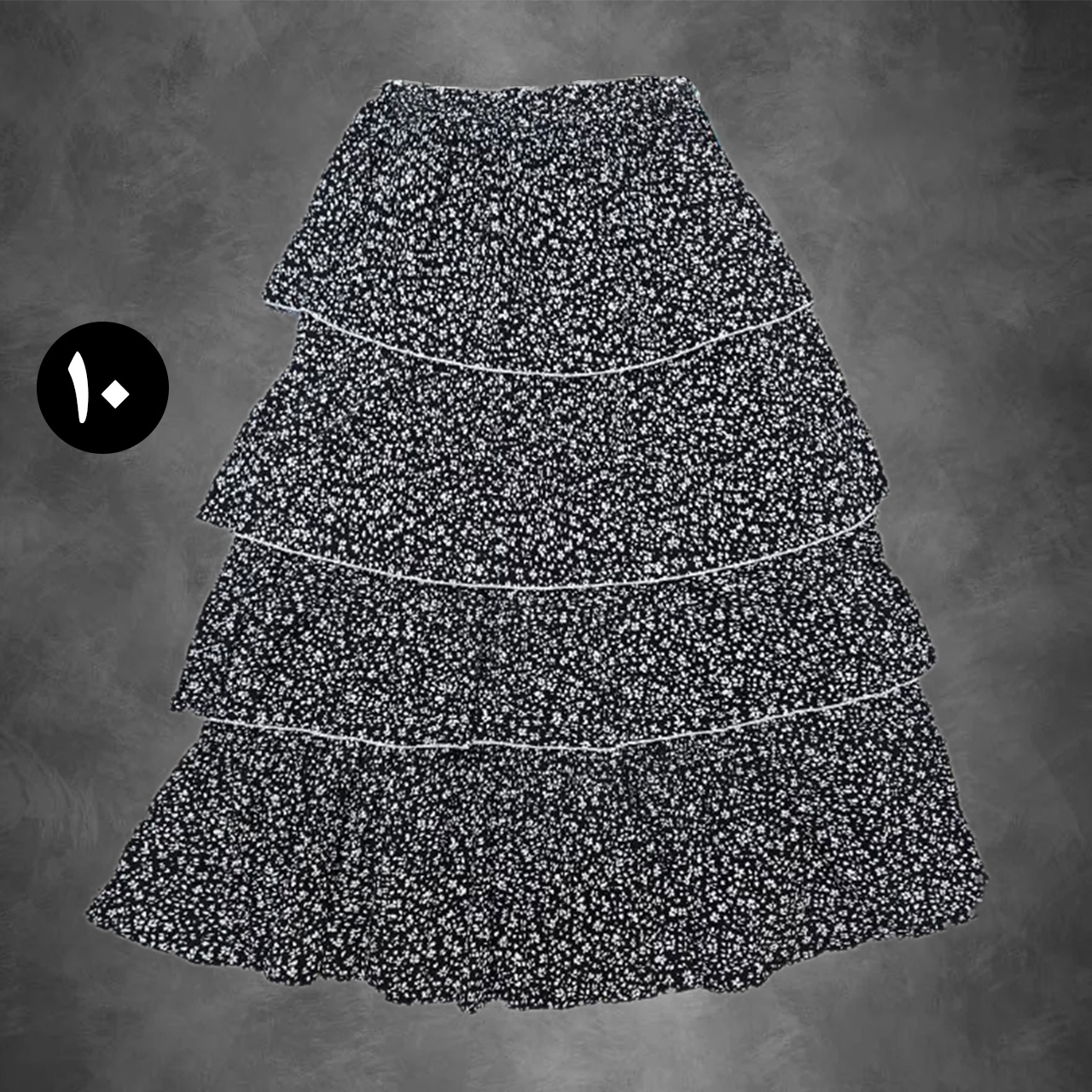 دامن گلدار چهار طبقه