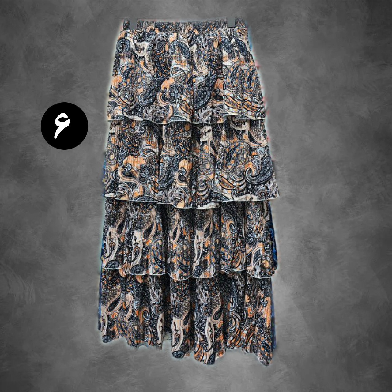 دامن گلدار چهار طبقه