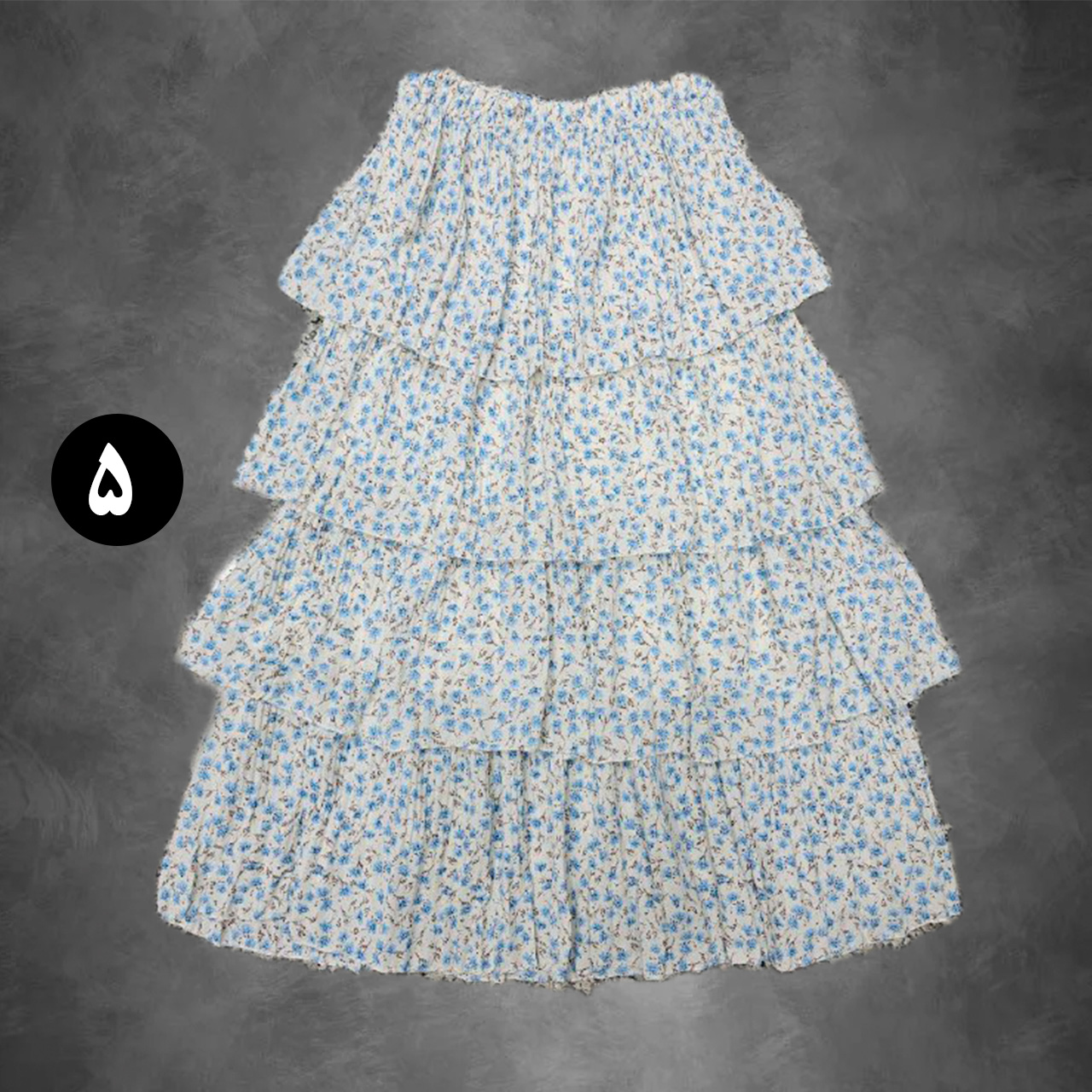 دامن گلدار چهار طبقه