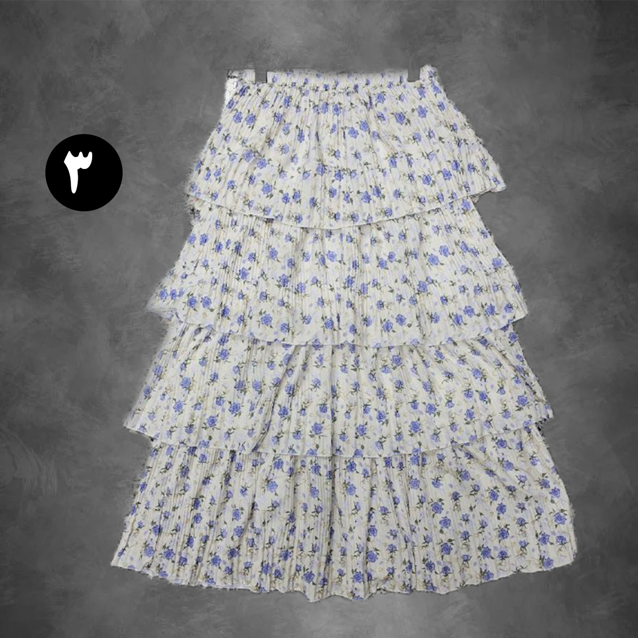 دامن گلدار چهار طبقه