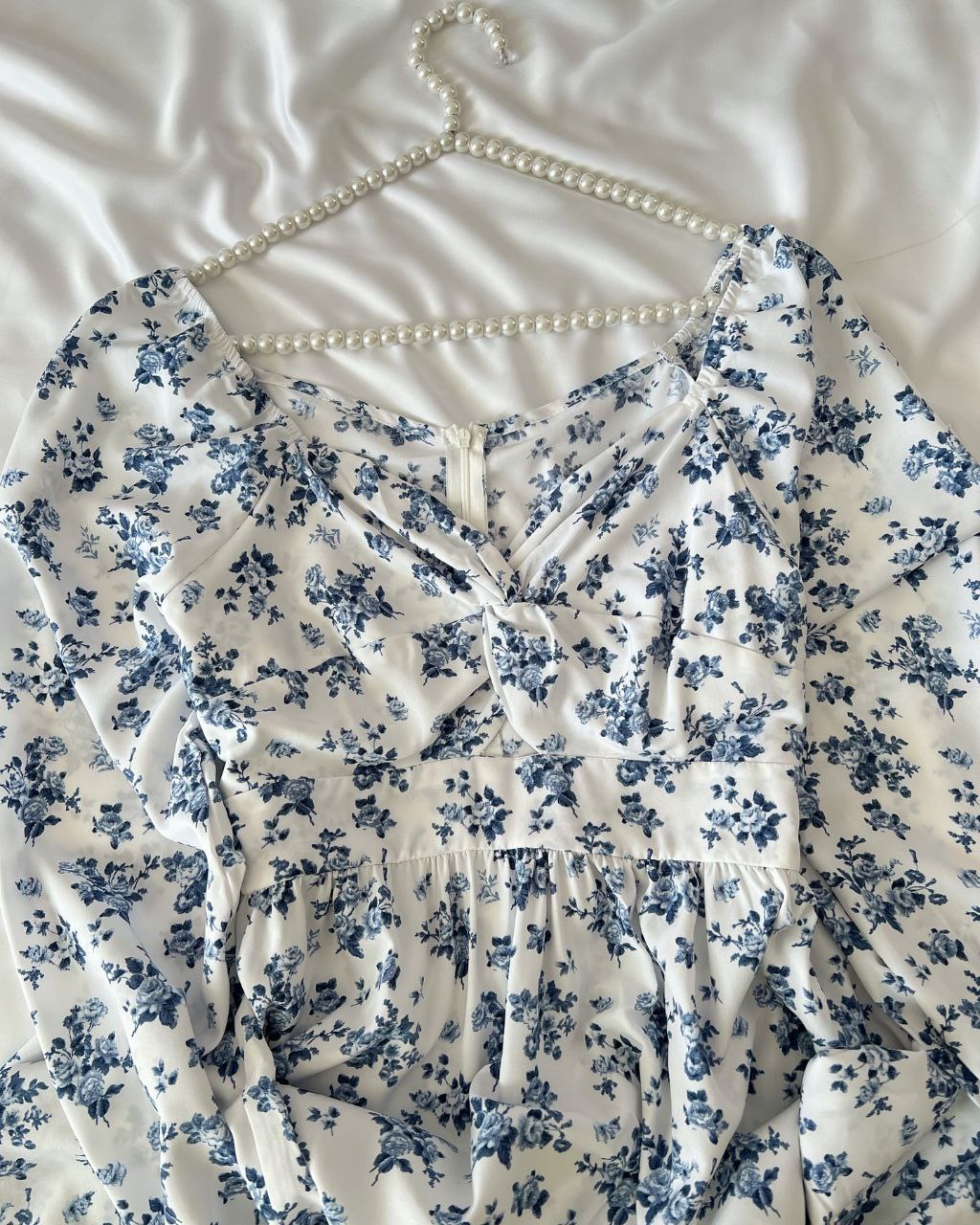 پیراهن گلدار نخی