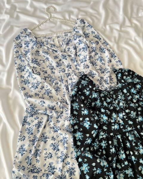 پیراهن گلدار نخی 10047