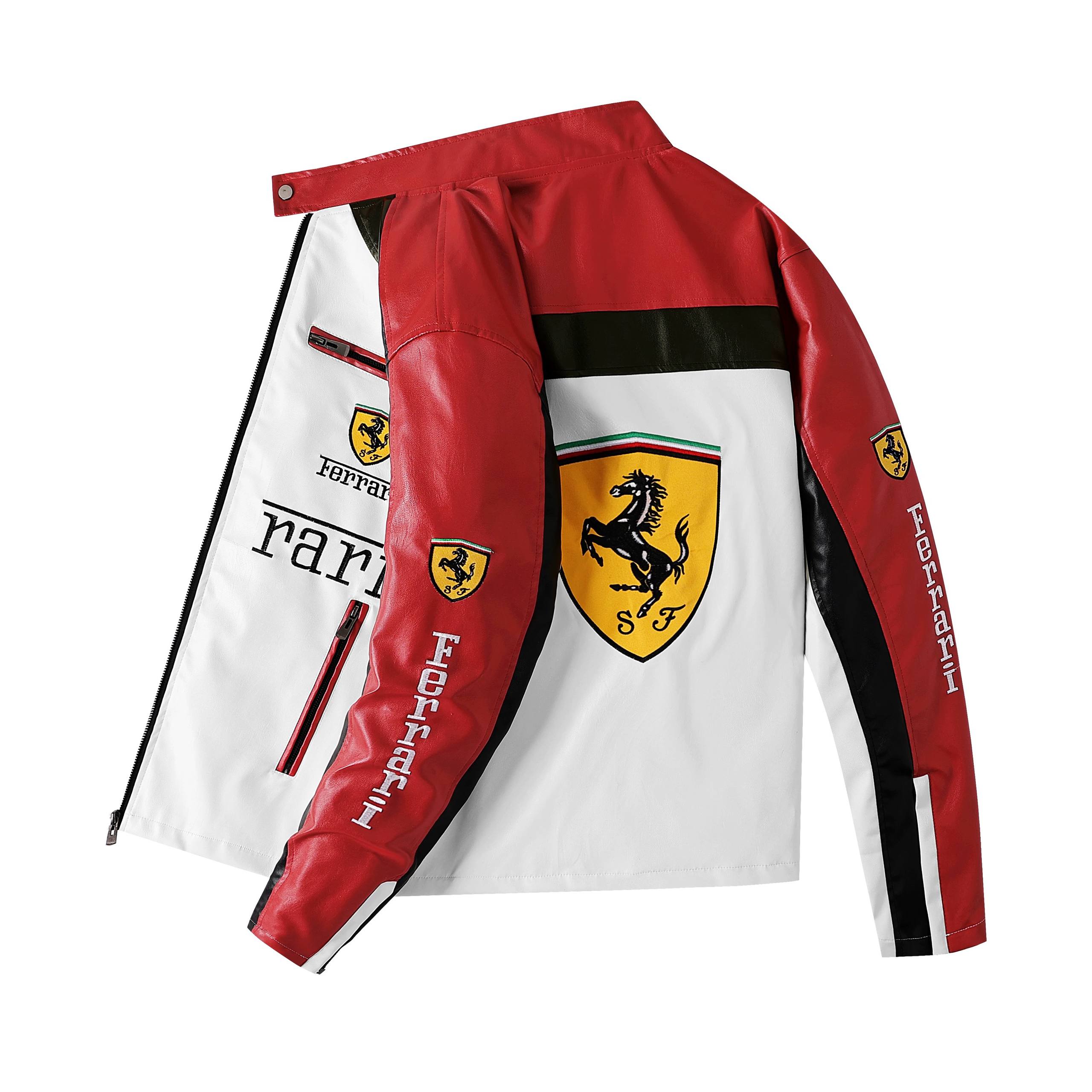  کاپشن چرم موتور سواری فراری کد 1803