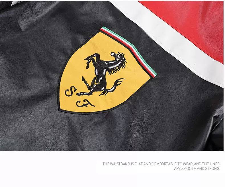  کاپشن چرم موتور سواری فراری کد 1803