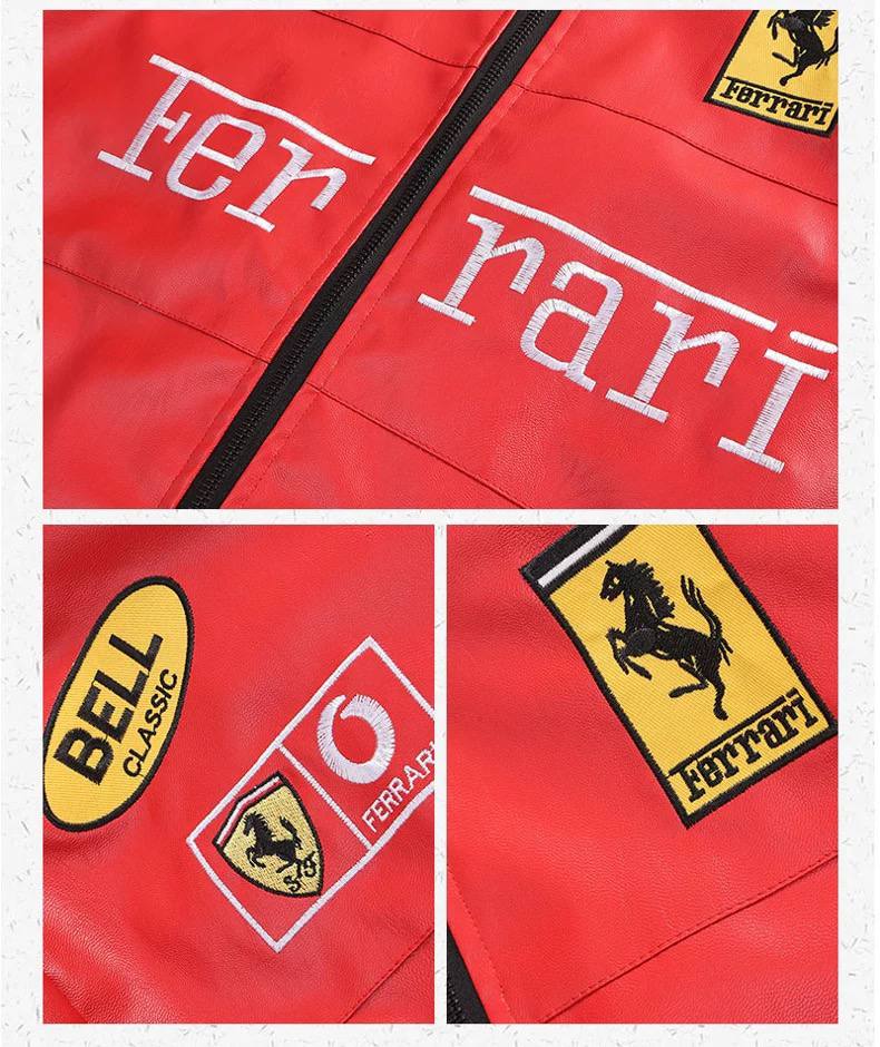  کاپشن چرم موتور سواری فراری کد 1807