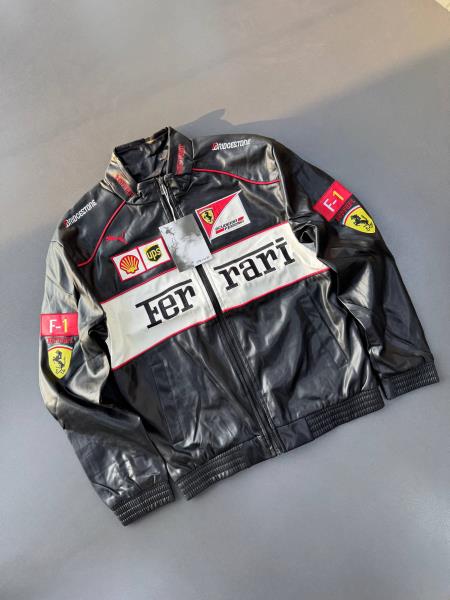  کاپشن چرم موتور سواری فراری کد 2535