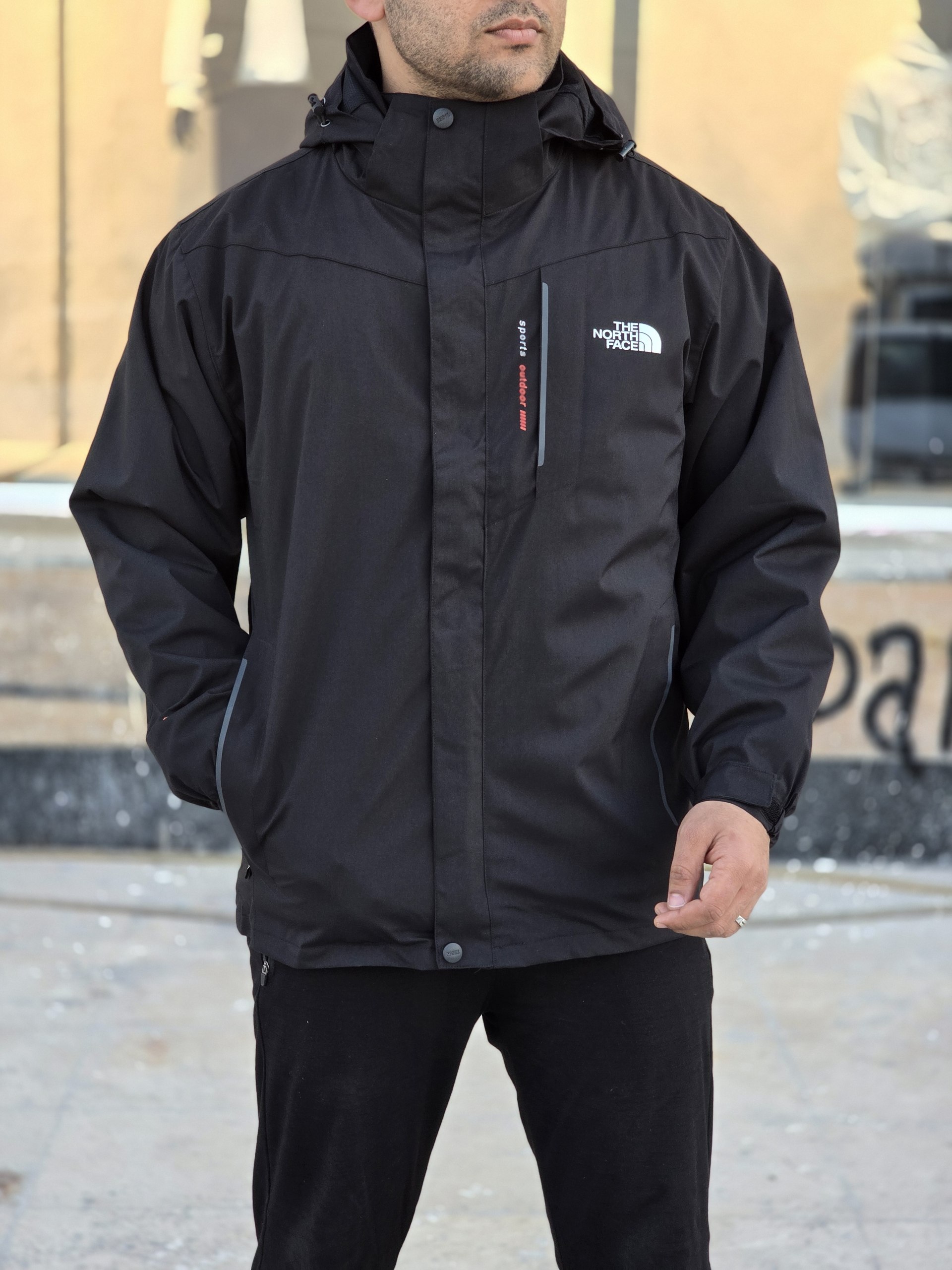 کاپشن دو پوش پلار دار دو قلو نورث فیس کد 6688