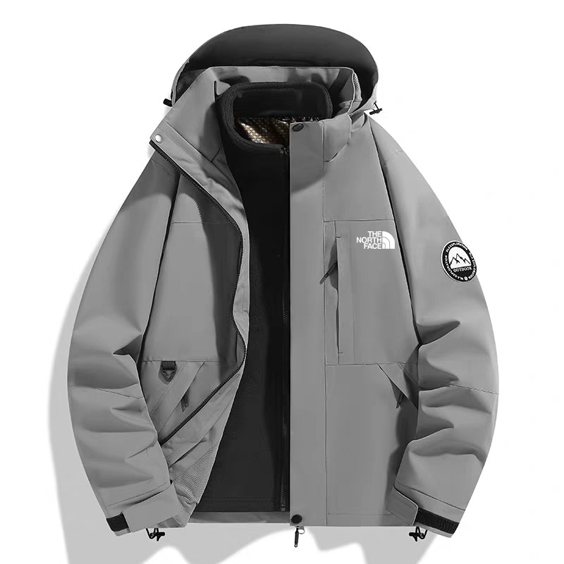 کاپشن دو پوش پلار دار دو قلو (گورتکس) مارک North face کد 99699