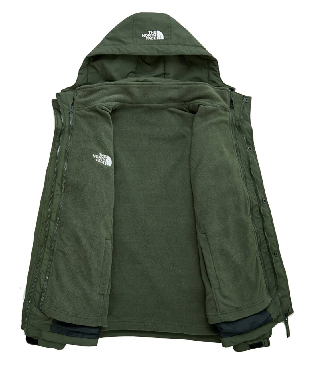 کاپشن دو پوش پلار دار دو قلو (گورتکس) مارک  North face کد 999N