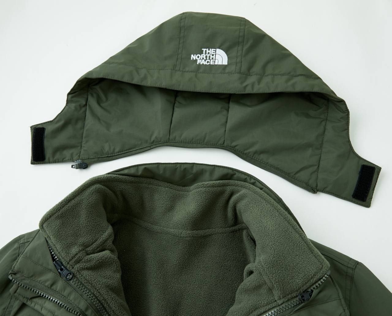 کاپشن دو پوش پلار دار دو قلو (گورتکس) مارک  North face کد 999N