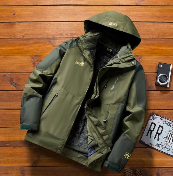 کاپشن دو پوش پلار دار دو قلو (گورتکس) 