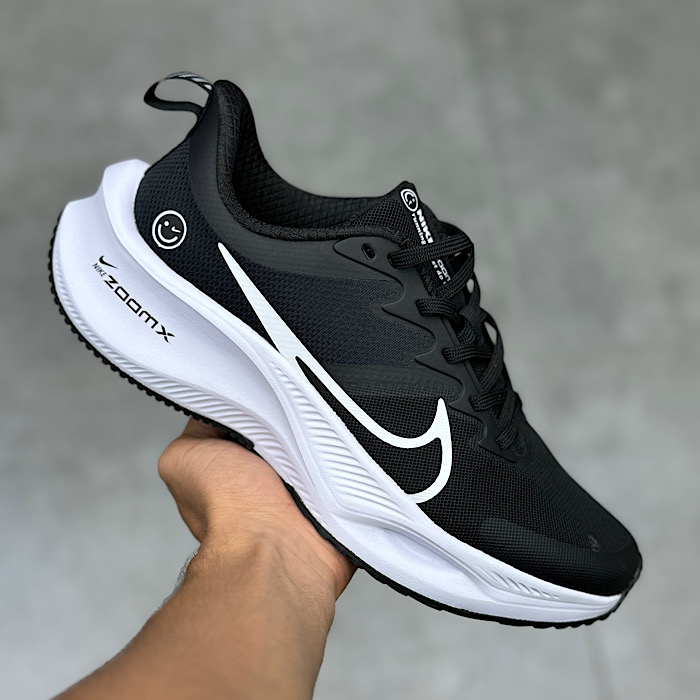 کتونی نایک زوم ایکس لبخندی مشکی سفید Nike Zoom X Smiley